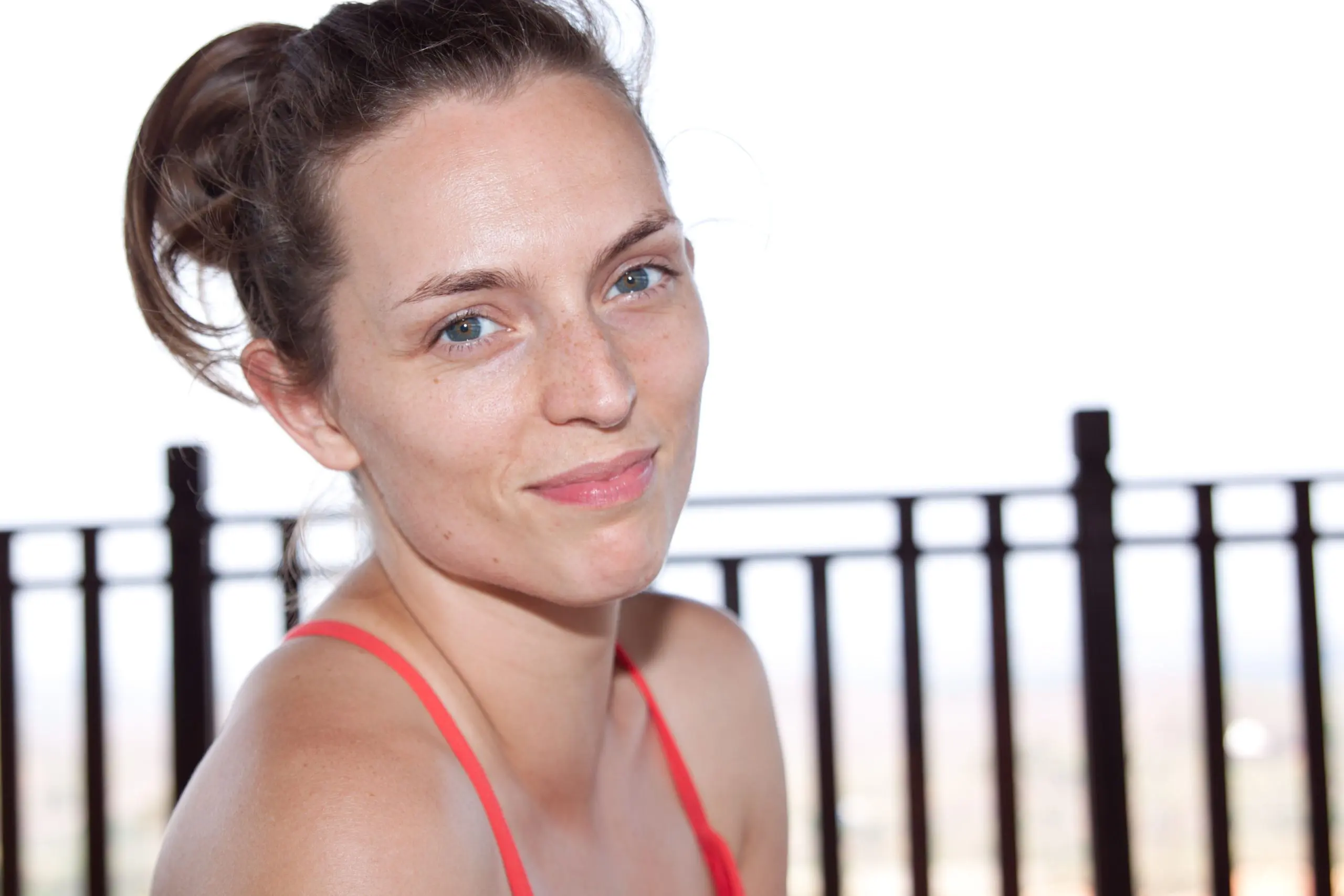 A Sexy woman is just wearing a bra in the Yoga Nidra gallery