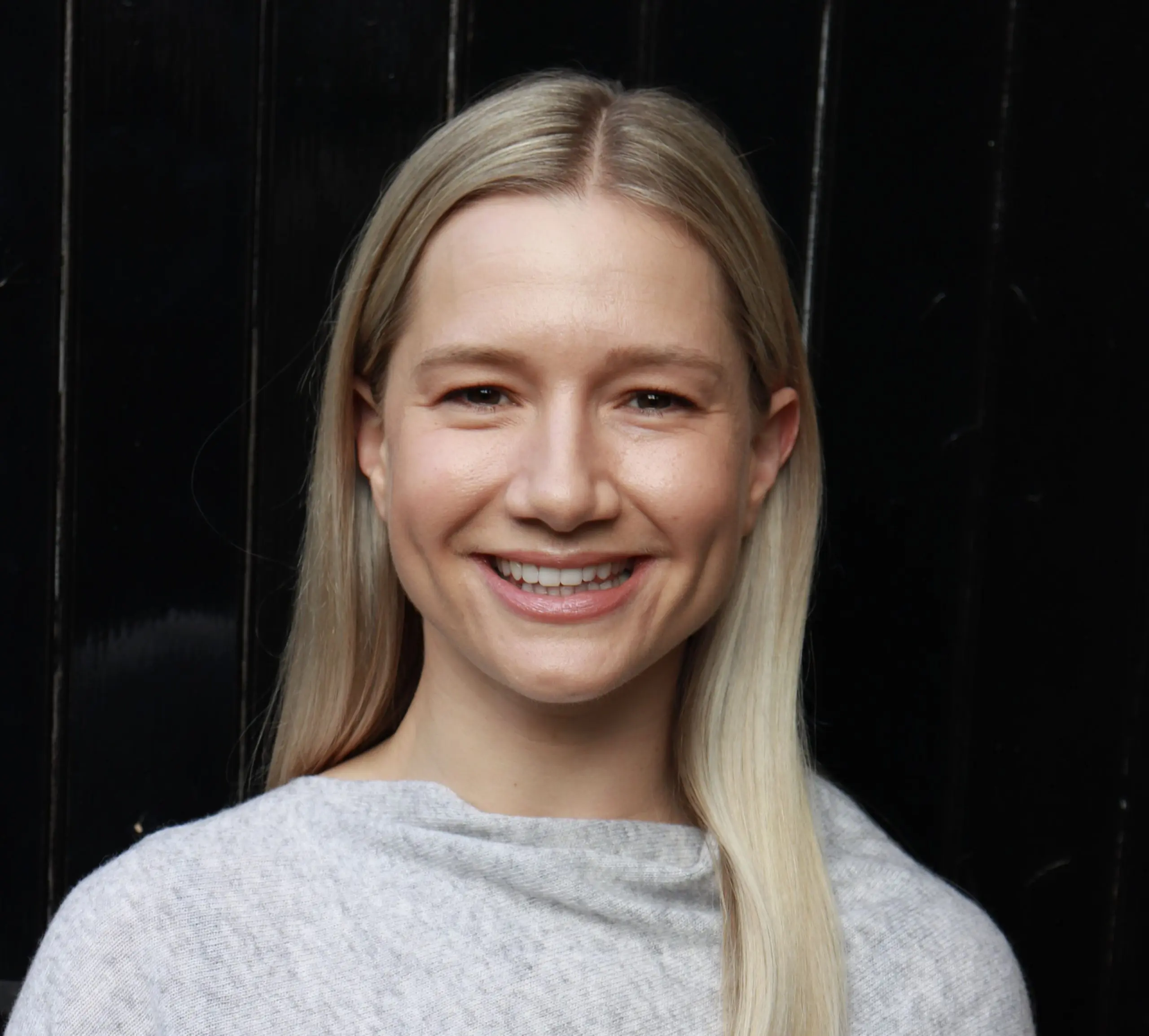 A silky brown-haired yoga instructor lady