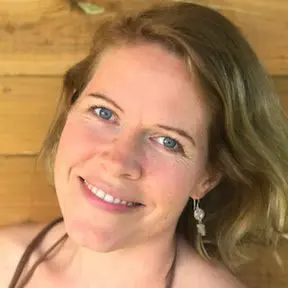 A young white woman who her long hair blowing | yoga & tantra