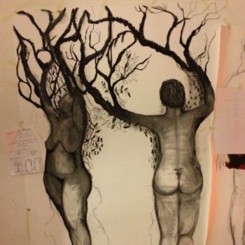 Two sexy women standing in the shape of a tree in a yoga room