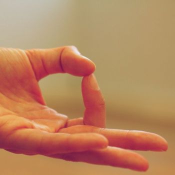 The hand of a chiropractic teacher woman