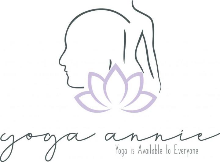A logo with the name "апли Annie Yoga is Available to Everyone" written in a stylized font